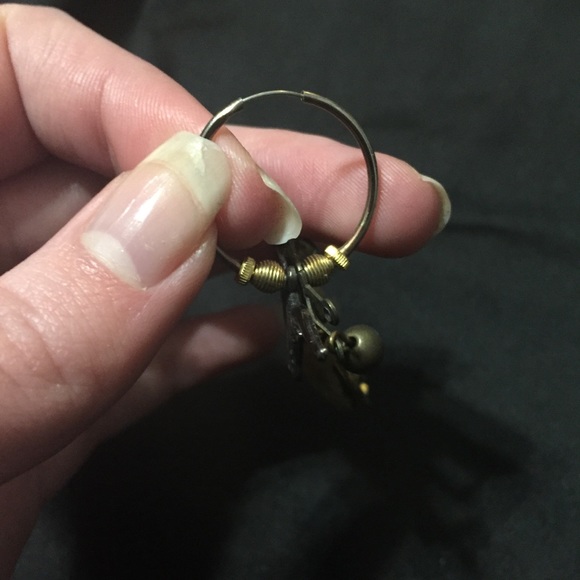 Unique Western-style dangle hoop earrings - Picture 5 of 5